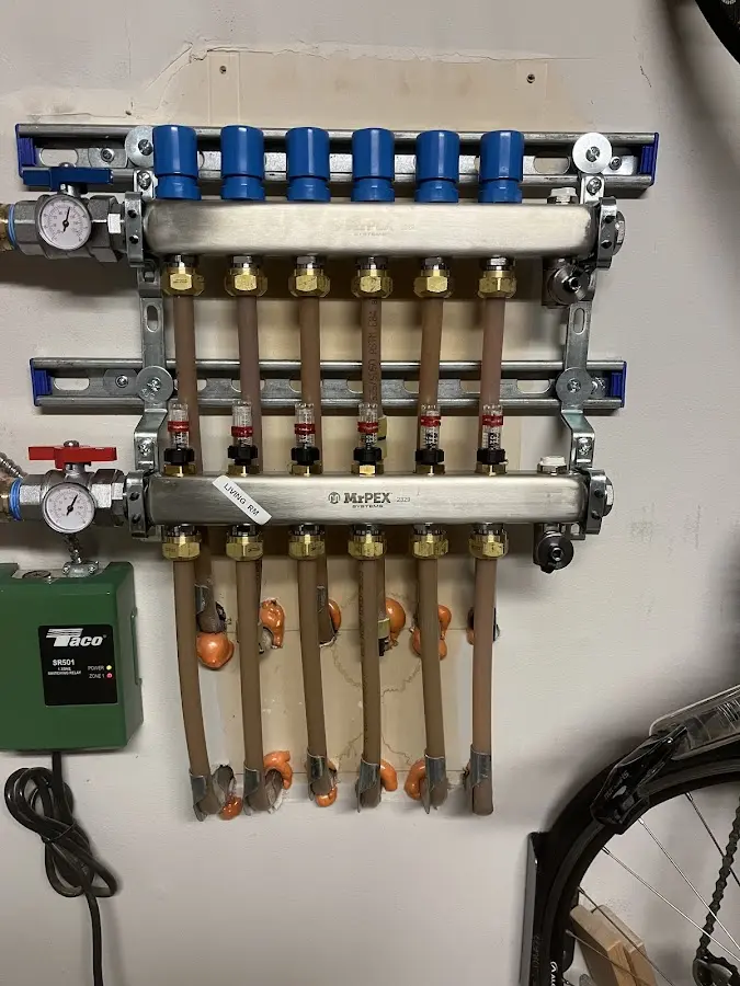 Plumber performing Gas Leak Detection at a residential property in Brookshire